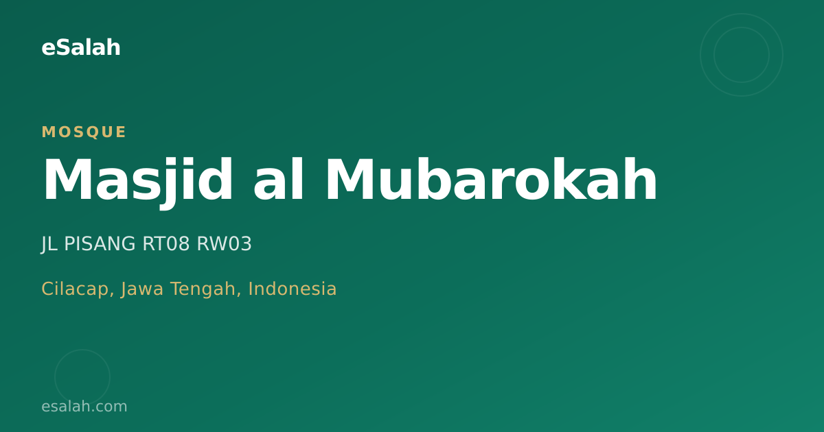 Mushola Almubarokah: Jantung Komunitas Cilacap yang Tak Pernah Padam